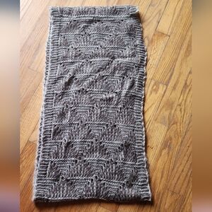 Brown & cream knit infinity scarf